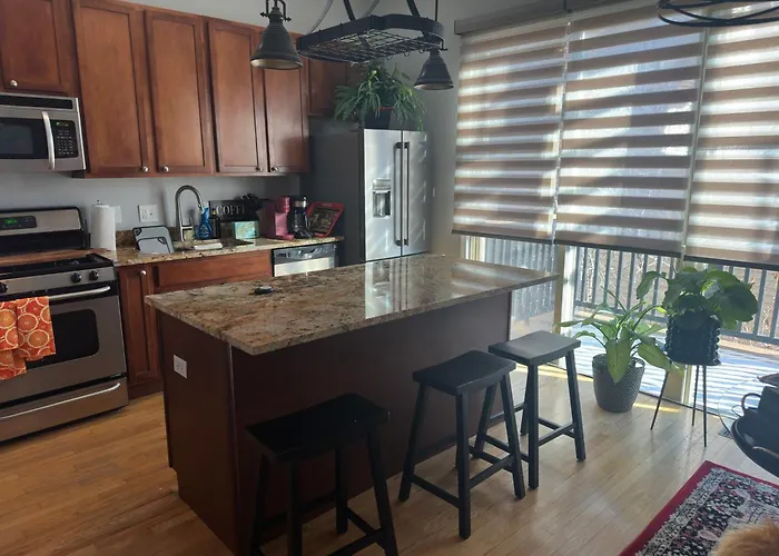 Art Downtown Fulton Market Entire 3 Bedroom Sleep10 Private Garage Roof Ev Tesla